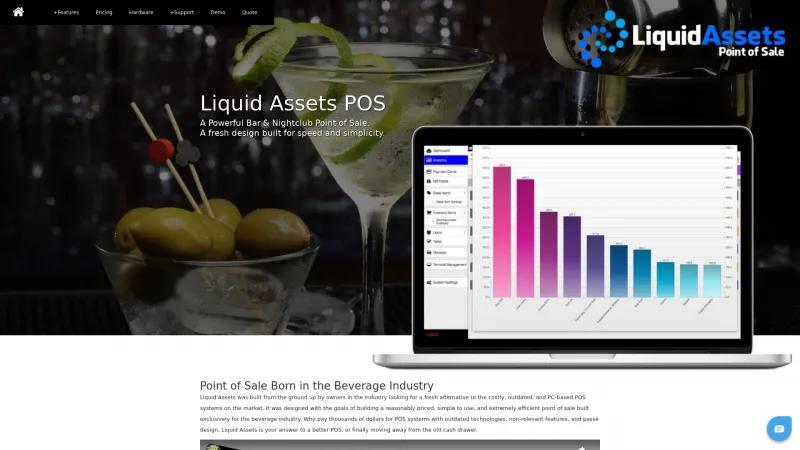 Homepage of Liquid Assets Point of Sale