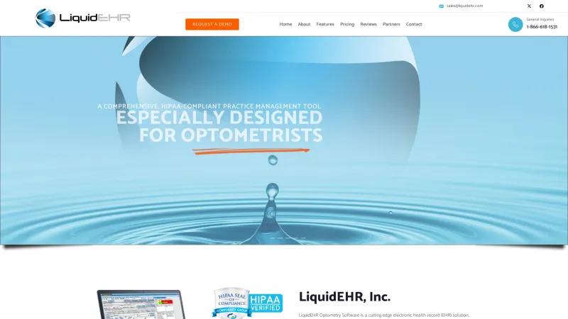 Homepage of LiquidEHR