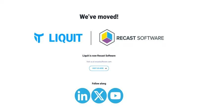 Homepage of Liquit