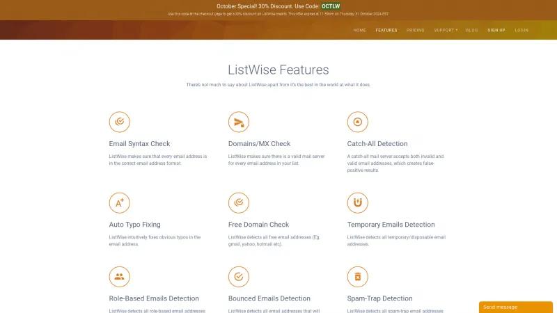 Homepage of ListWise