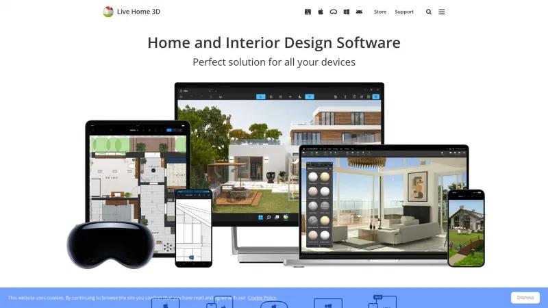 Homepage of Live Home 3D