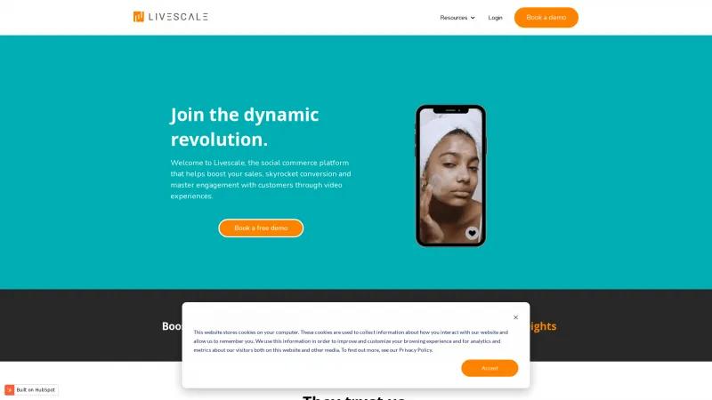 Homepage of Livescale