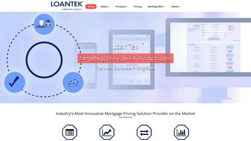 Homepage of LoanTek