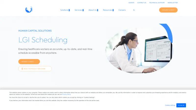 Homepage of Logibec Scheduling & Analytics