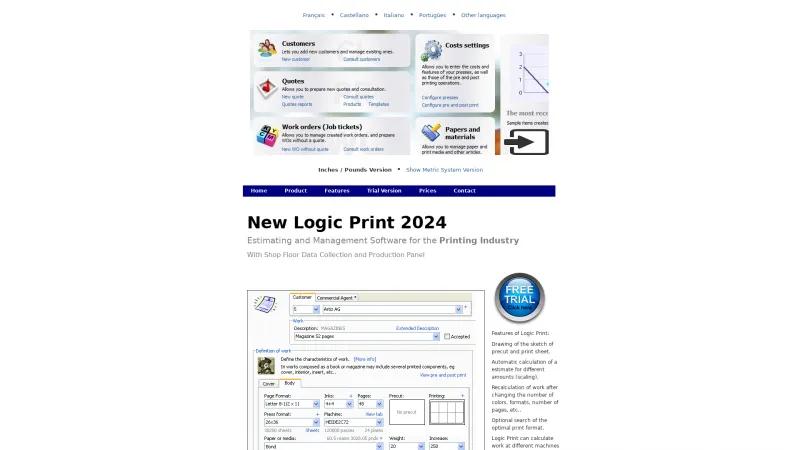 Homepage of Logic Print