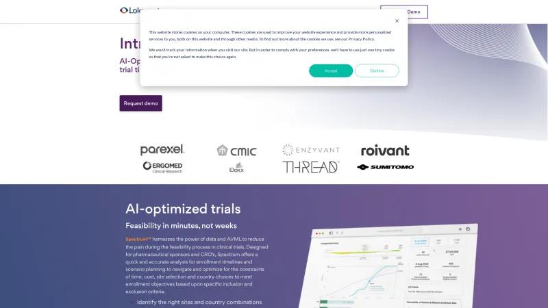 Homepage of Lokavant