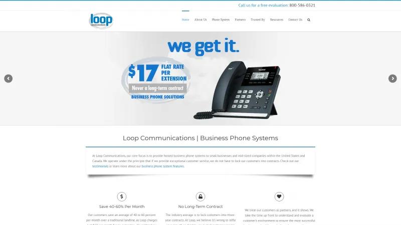 Homepage of Loop Communications