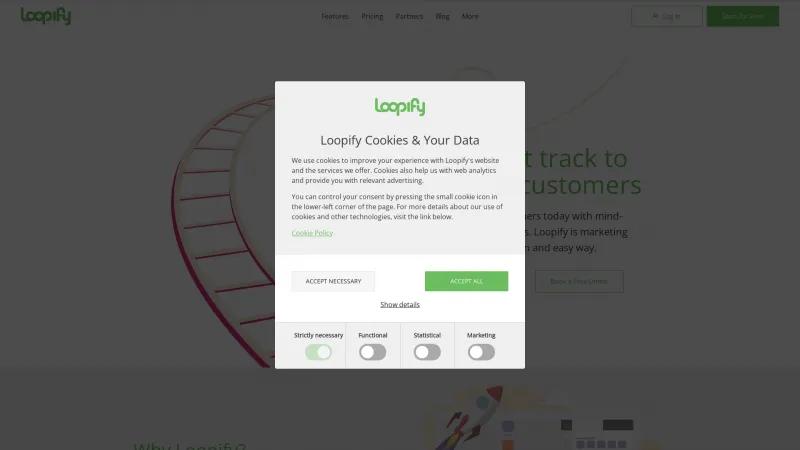 Homepage of Loopify