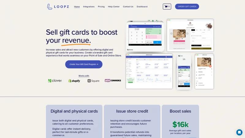 Homepage of Loopz