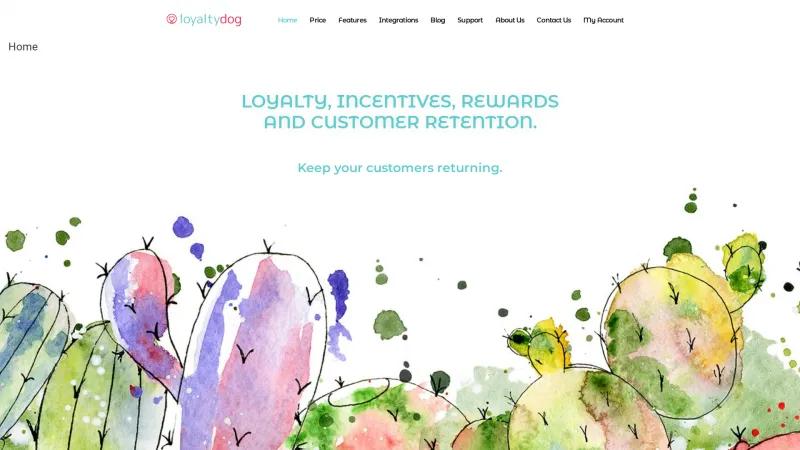 Homepage of LoyaltyDog