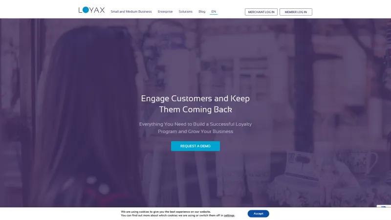 Homepage of Loyax Loyalty Platform