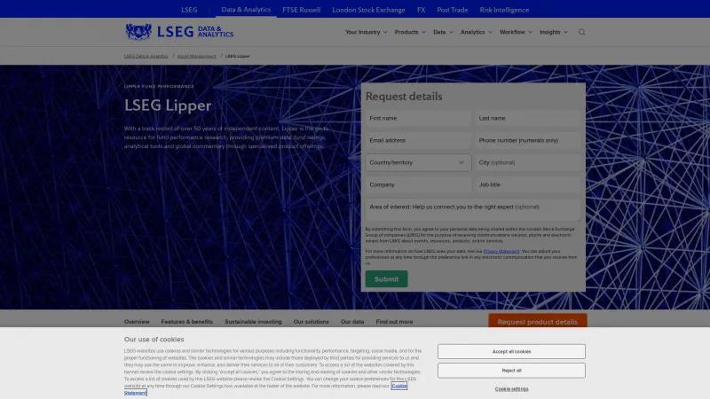 Homepage of LSEG Lipper