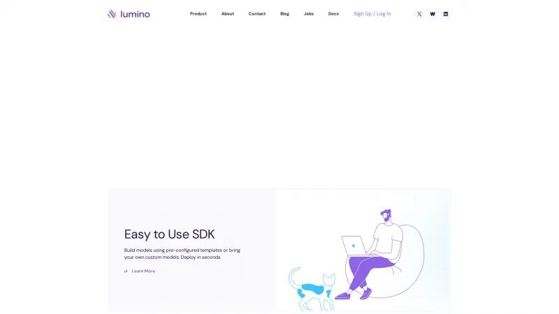 Homepage of Lumino