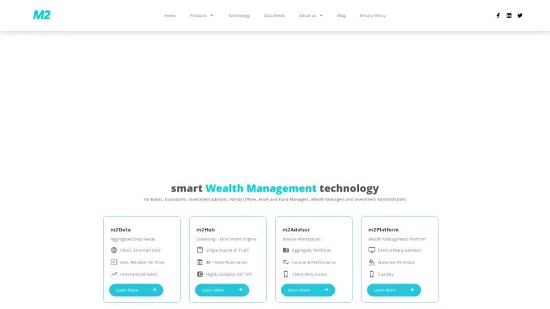 Homepage of M2Advisor