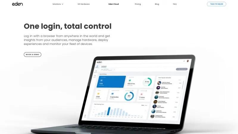 Homepage of Eden Cloud