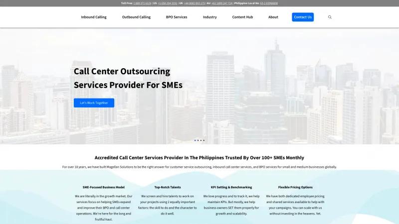 Homepage of Magellan Solutions