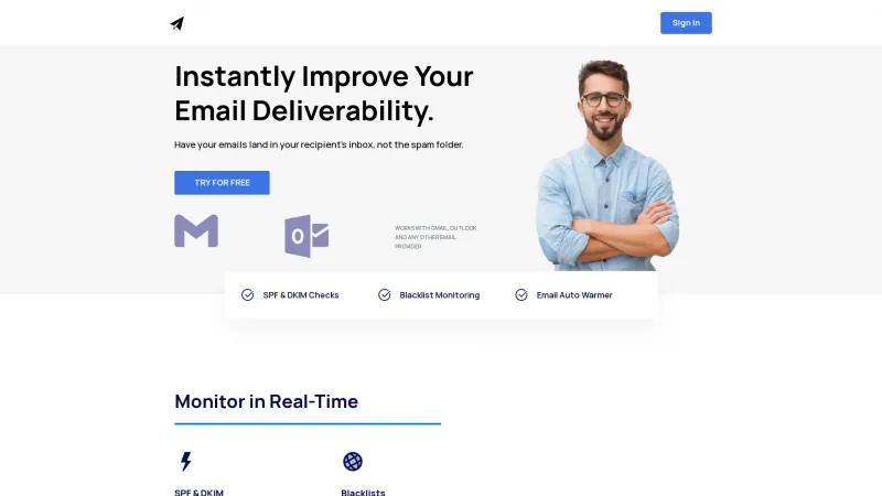 Homepage of MailFlow.io