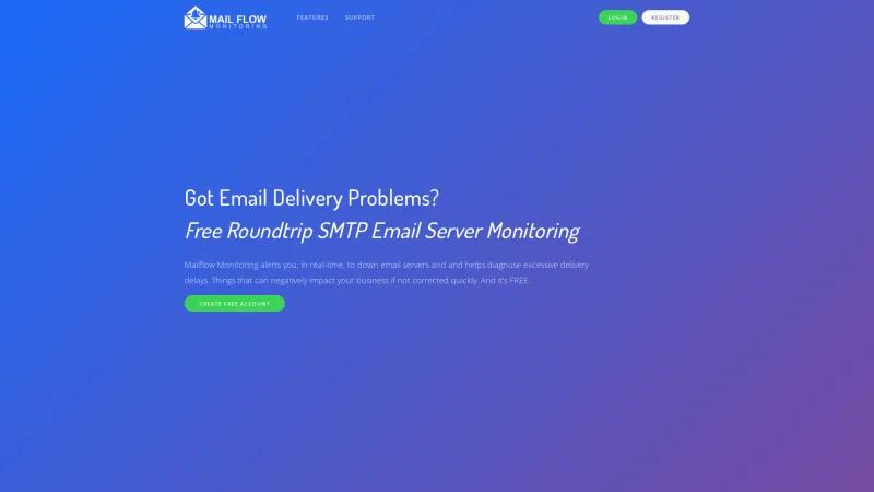 Homepage of Mailflow Monitoring