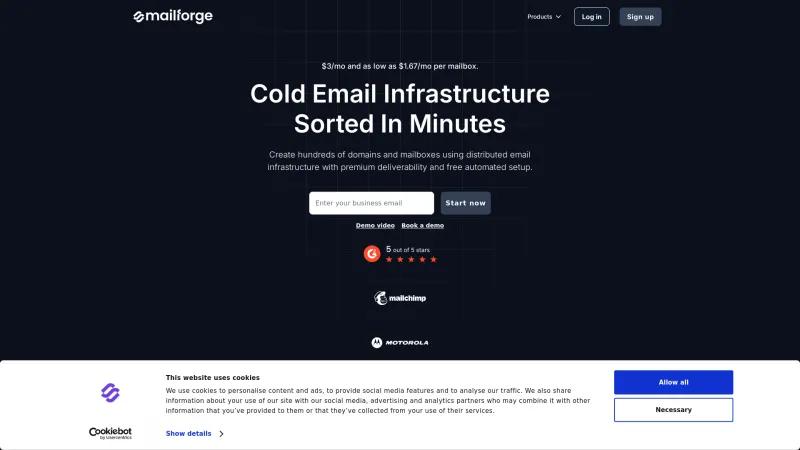 Homepage of Mailforge