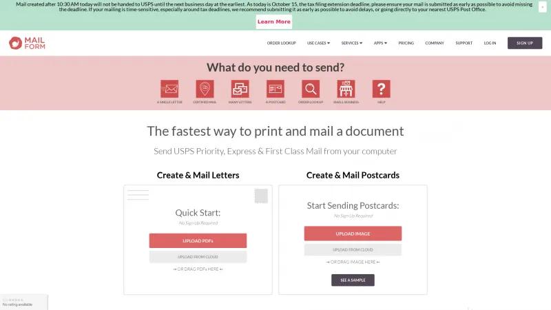 Homepage of Mailform