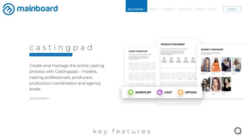 Homepage of Castingpad