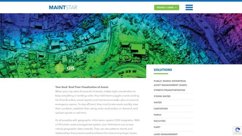 Homepage of MaintStar GIS