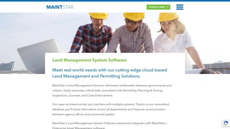 Homepage of MaintStar Land Management