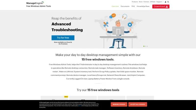 Homepage of Free Windows Admin Tools