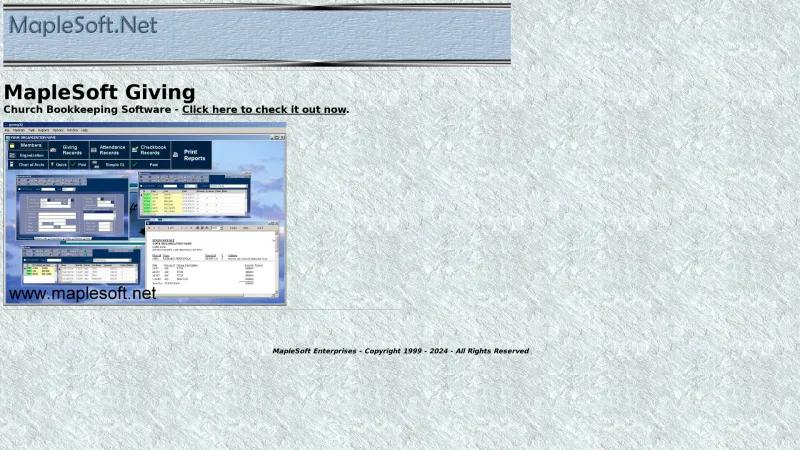 Homepage of MapleSoft Giving