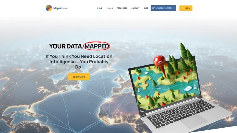 Homepage of Mapsimise