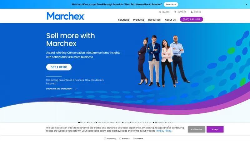 Homepage of Marchex