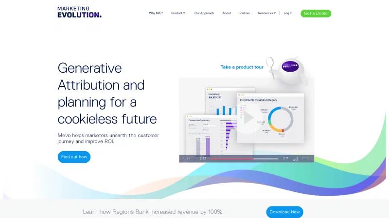 Homepage of Marketing Evolution