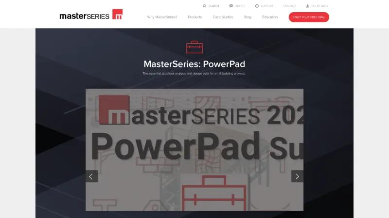 Homepage of PowerPad