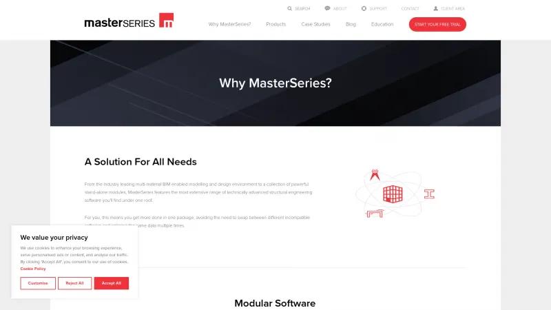 Homepage of MasterSeries