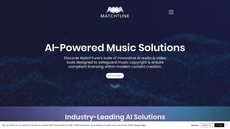 Homepage of MatchTune