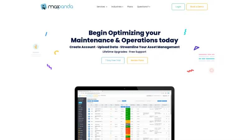 Homepage of Maxpanda CMMS