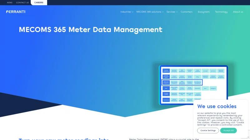 Homepage of MECOMS Meter Data Management