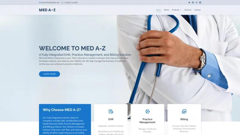 Homepage of Med A-Z Complete