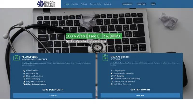 Homepage of Medical Office Online