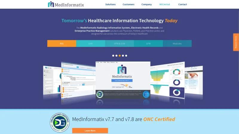 Homepage of MedInformatix