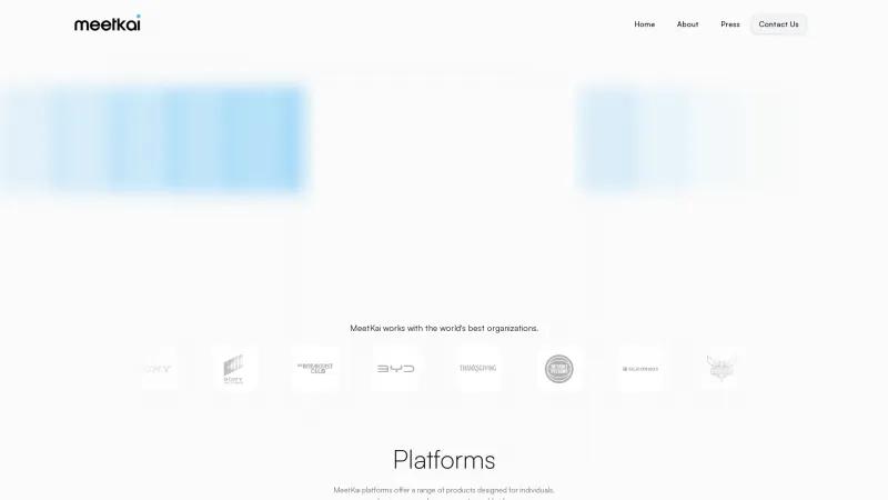 Homepage of MeetKai