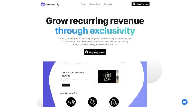 Homepage of Memberply