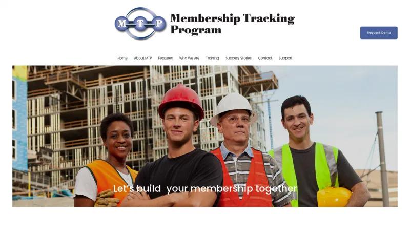 Homepage of Membership Tracking Program (MTP)