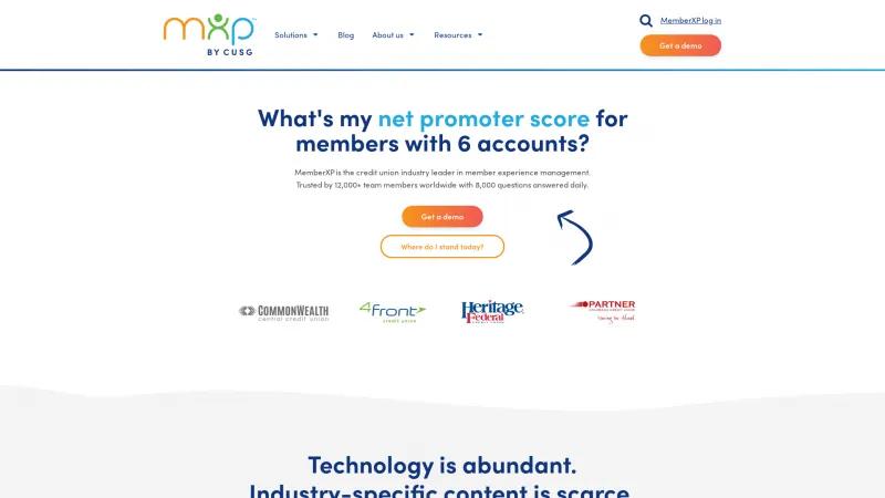 Homepage of MemberXP