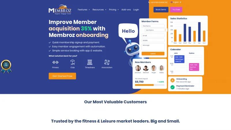 Homepage of Membroz