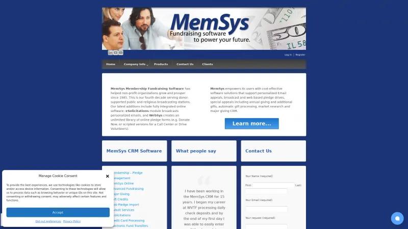 Homepage of MemSys