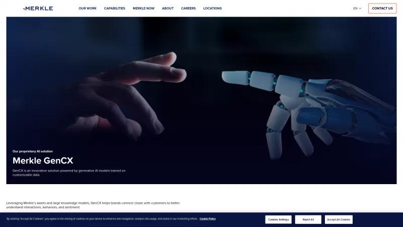 Homepage of Merkle GenCX