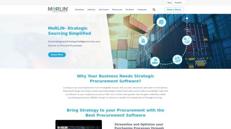 Homepage of MeRLIN Sourcing