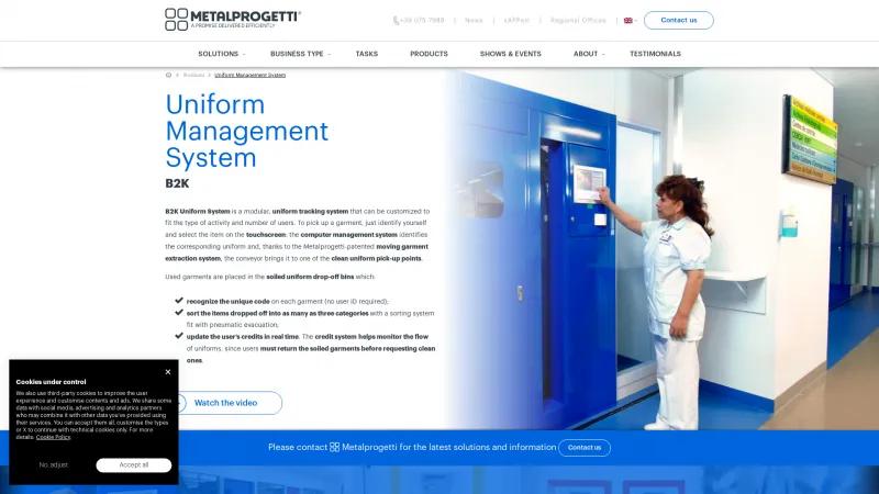 Homepage of B2K Uniform System