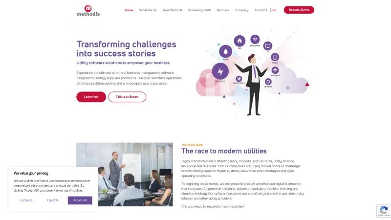 Homepage of 360 Utility & Telecom Suite